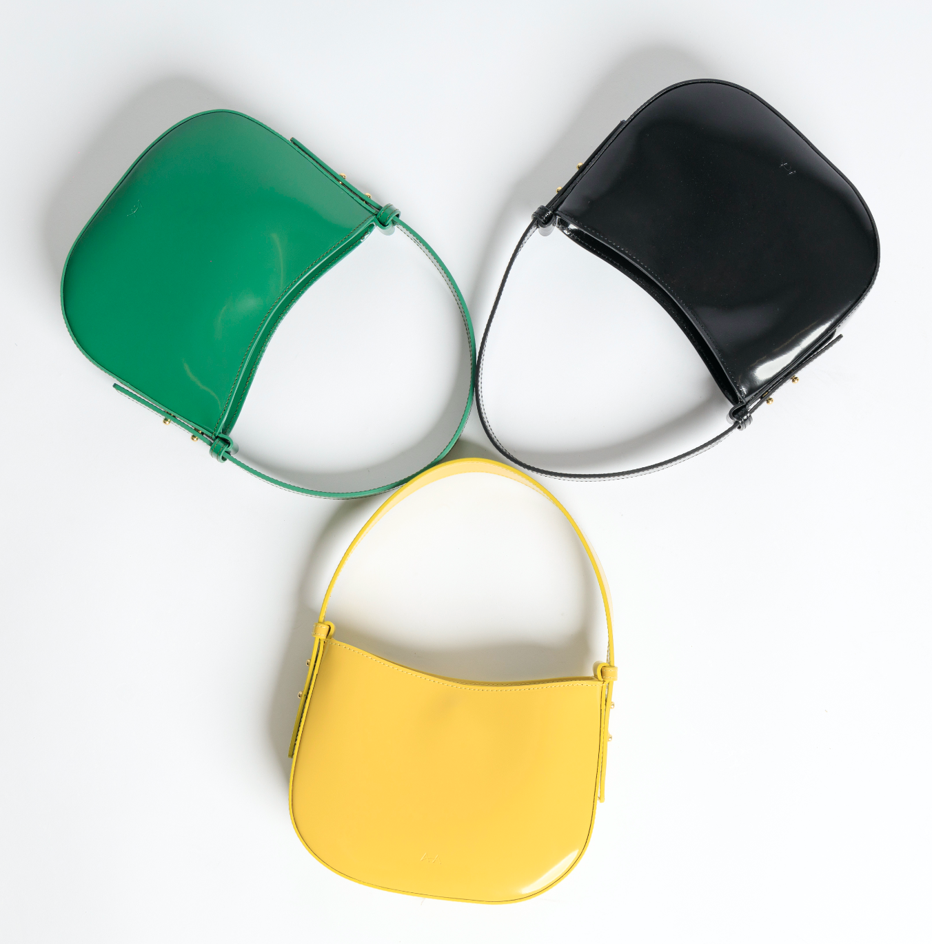 Mio Yellow Semi Patent Leather Shoulder Bag CL10678 GIALLO - 13