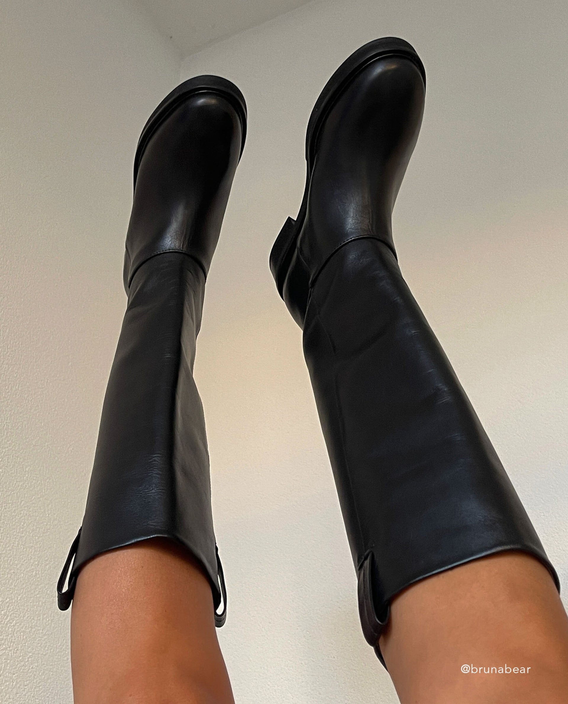 Frances Black Leather High Boots 21020818901-001 - 8
