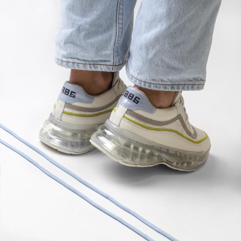 Bubbly White Blue Lime Sneakers - 5