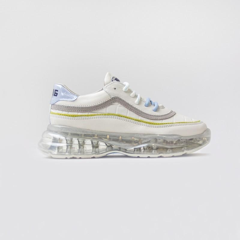 Bubbly White Blue Lime Sneakers 66332-AC-3320 - 11