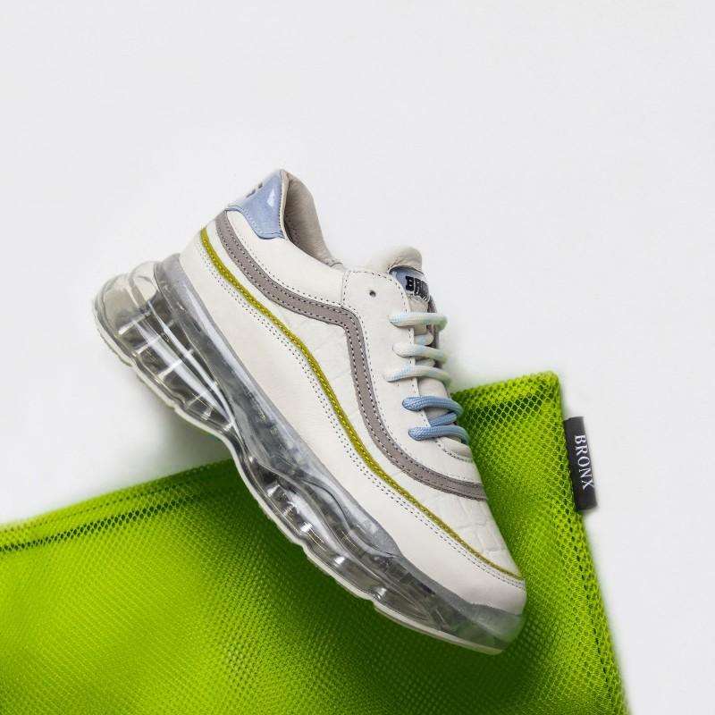 Bubbly White Blue Lime Sneakers 66332-AC-3320 - 8