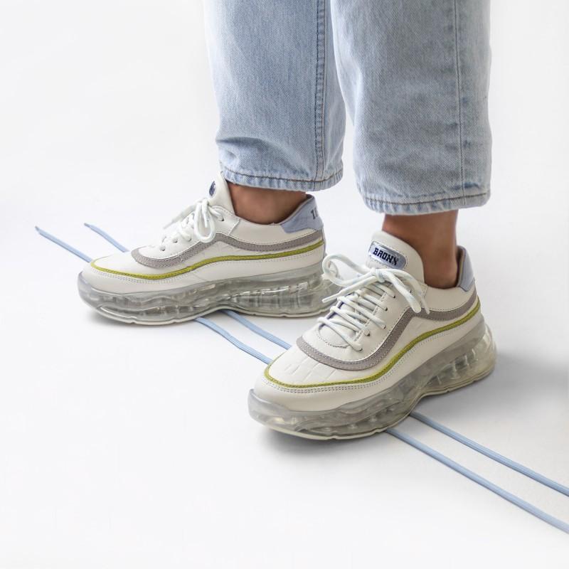 Bubbly White Blue Lime Sneakers - 2