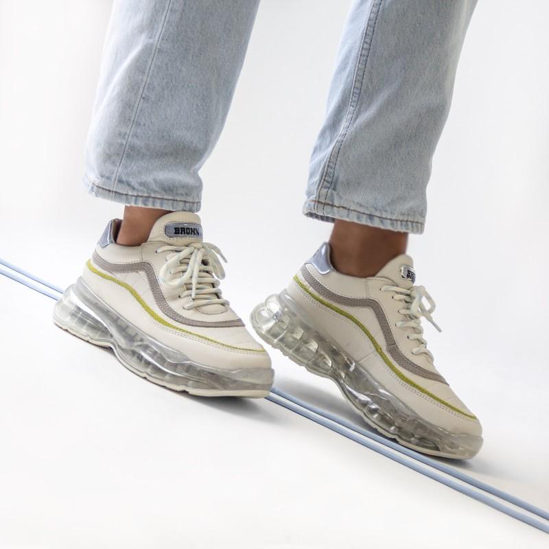 Bubbly White Blue Lime Sneakers - 7