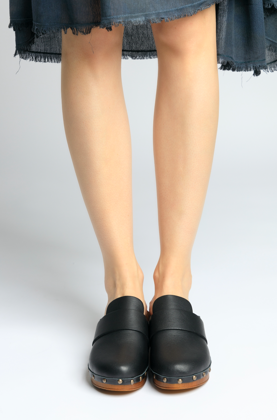 Ester Black Studded Leather Clogs ESTER-BLACK - 10