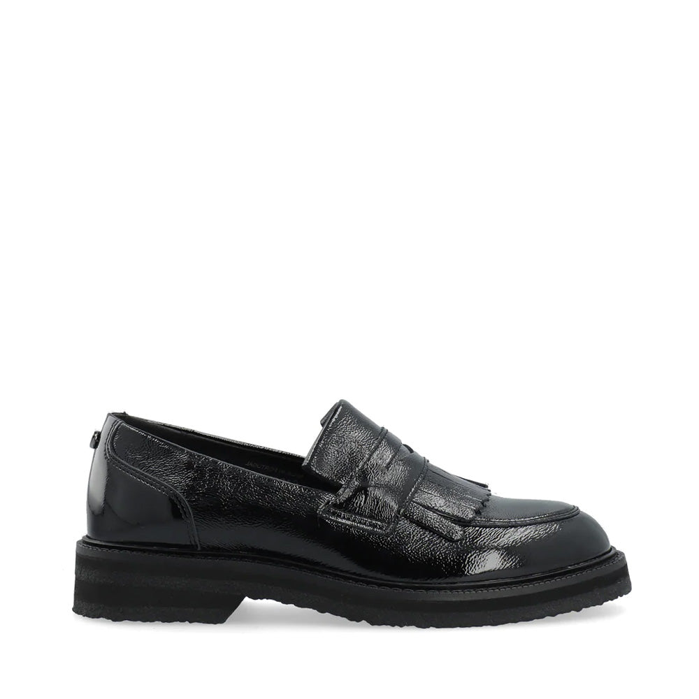 Casbetty Black Patent Leather Loafers Tassel