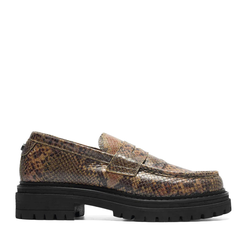 Cashannah Snake Leather Loafers Loafers