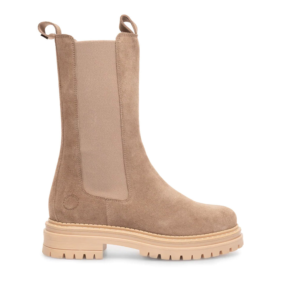 Cashannah Beige Suede Chelsea Boots