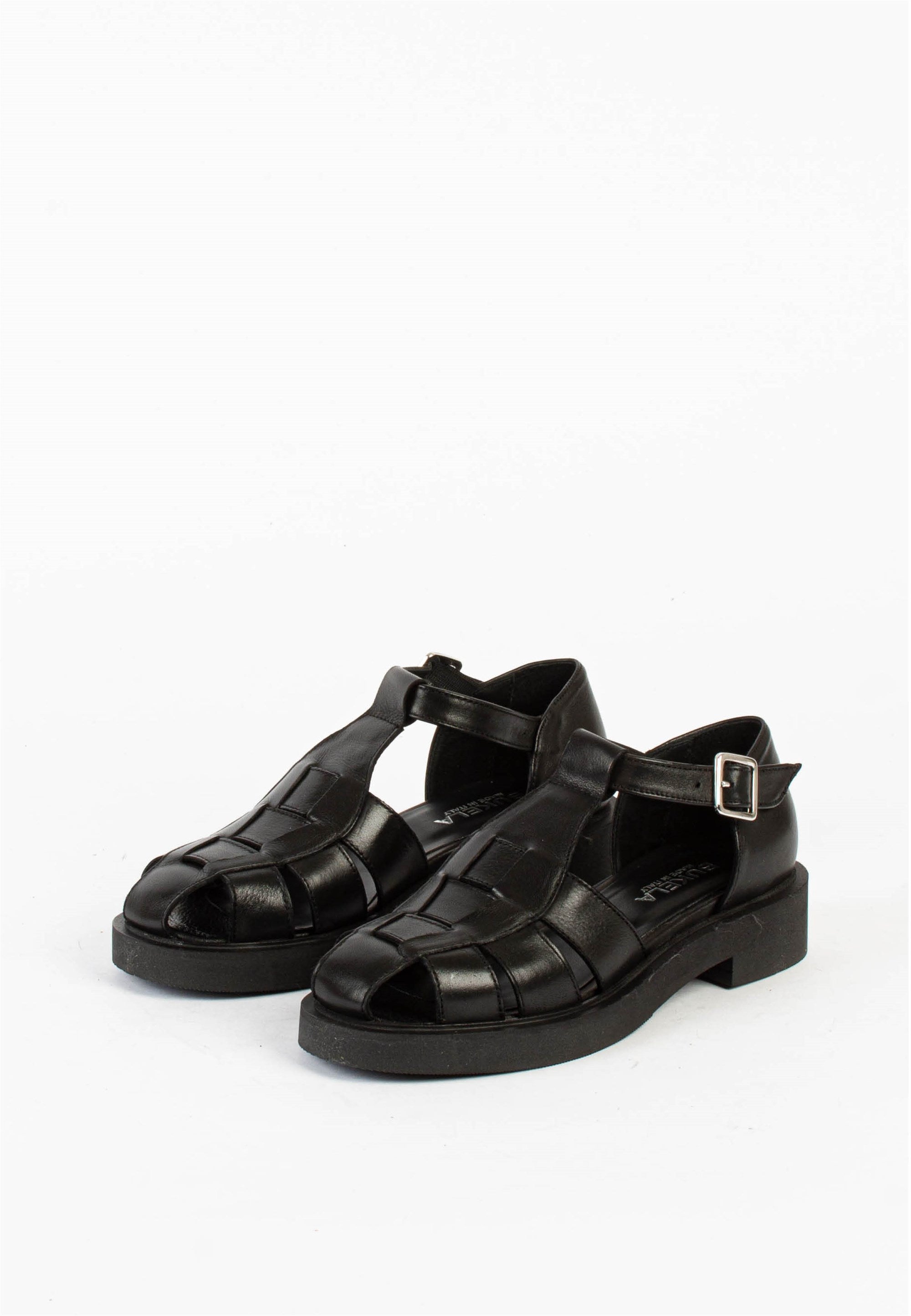 Clara Black Leather Sandals CLARA-BLACK - 5