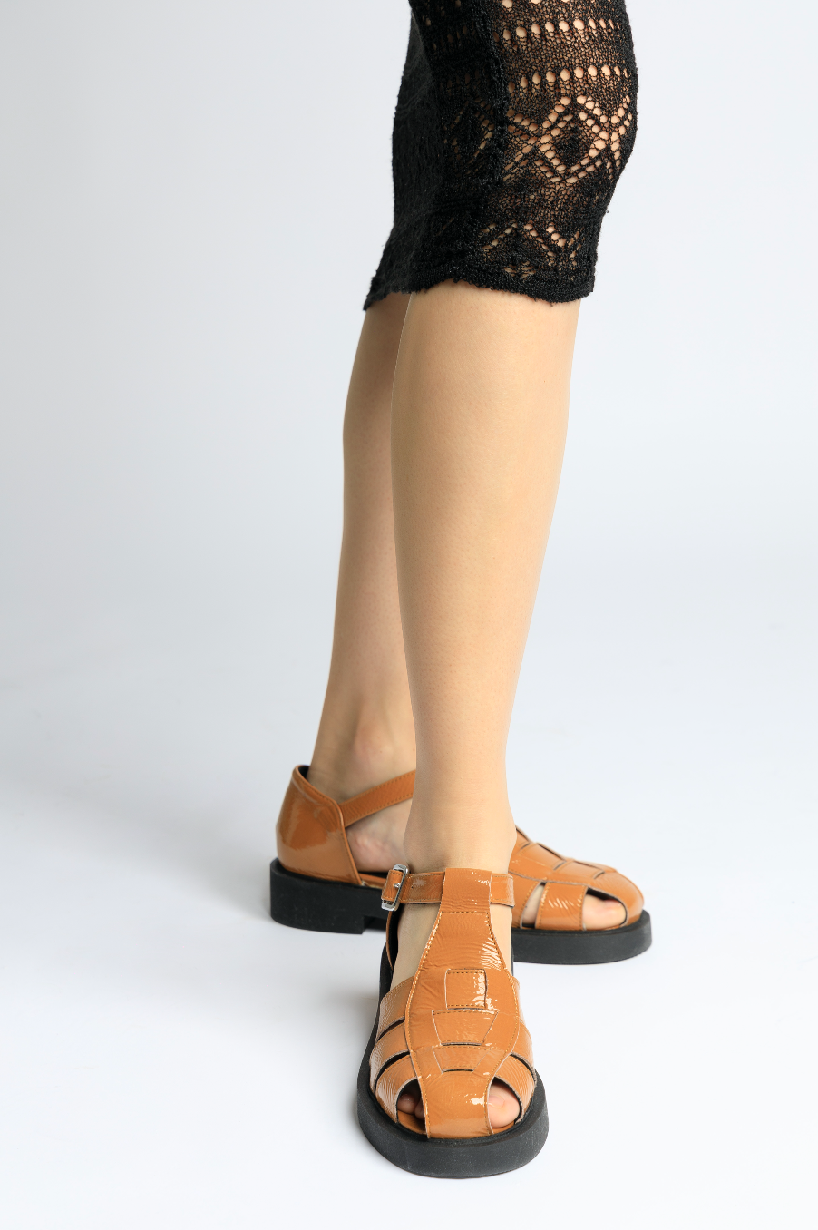 Clara Cognac Leather Sandals CLARA-COGNAC - 8