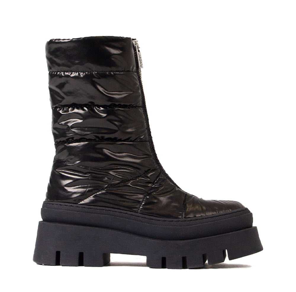 Evi-Ann Front Zip Black Chunky Boots 47379-P-01 -9