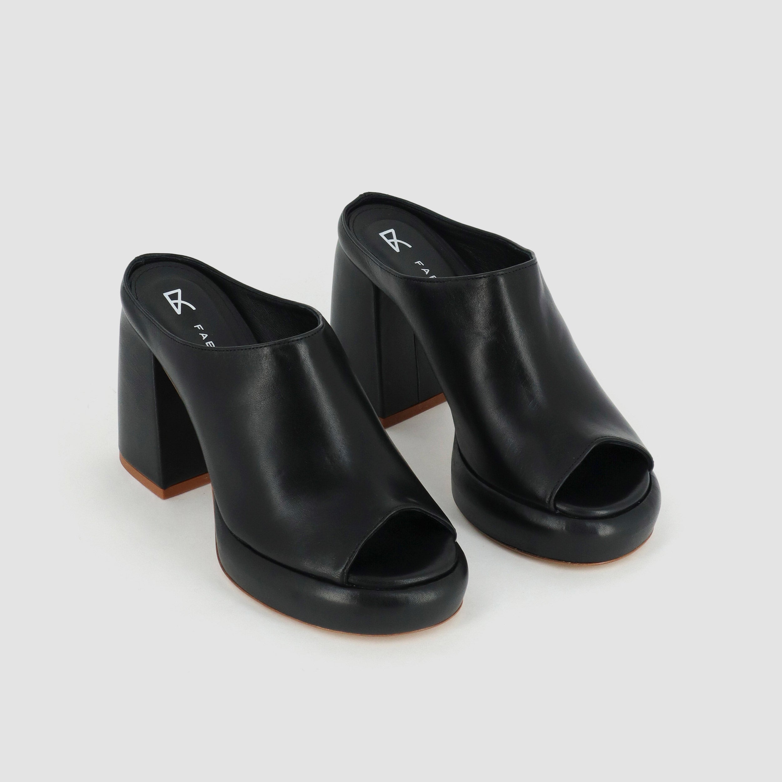 Doria Black Platform Mules E-2323-DORIABLACK - 2