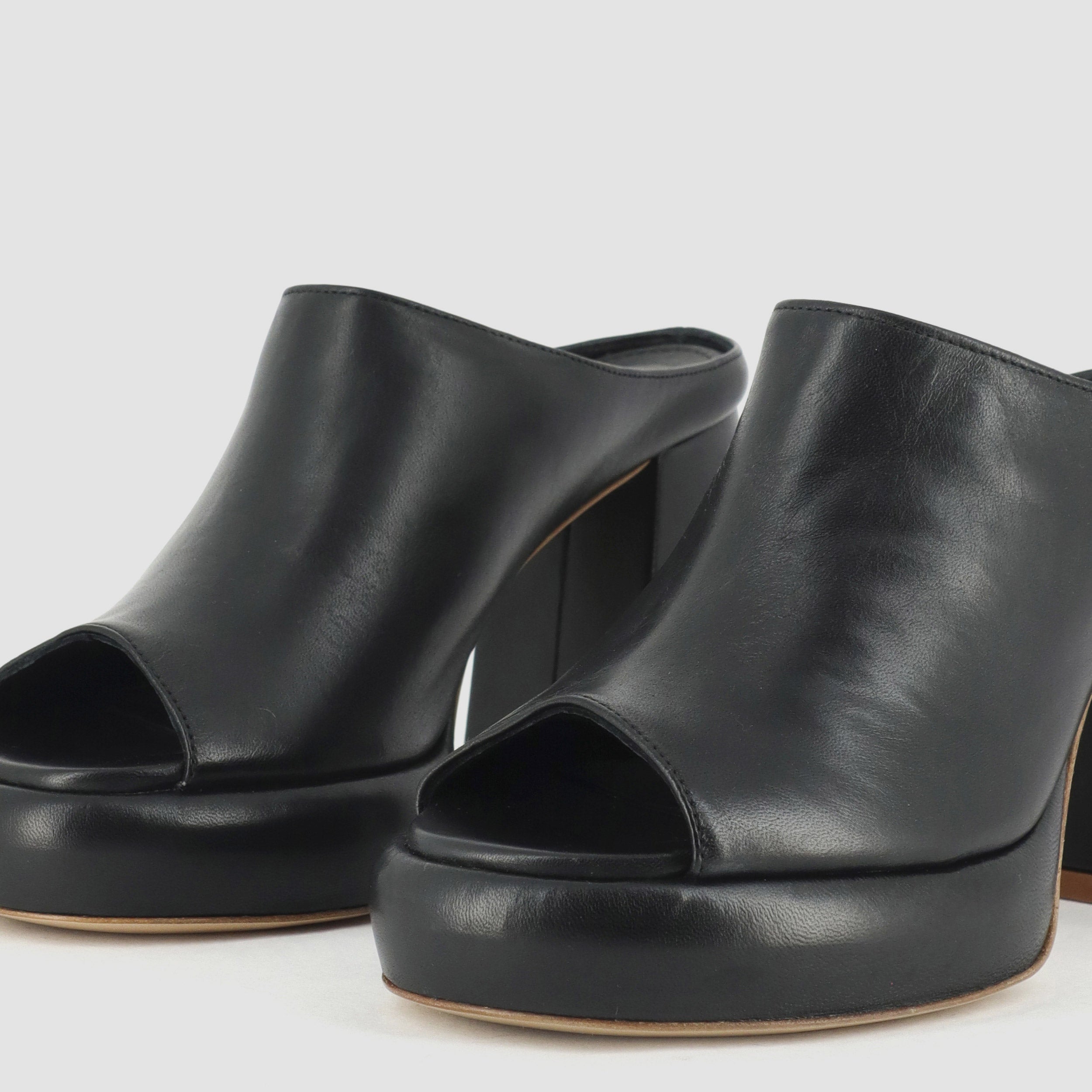 Doria Black Platform Mules E-2323-DORIABLACK - 4