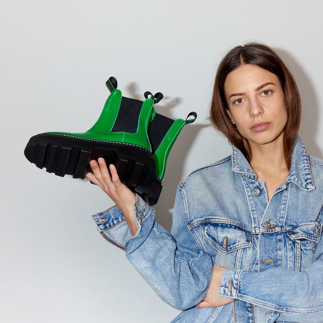 Trixy Bold Green Chelsea Boots Boots