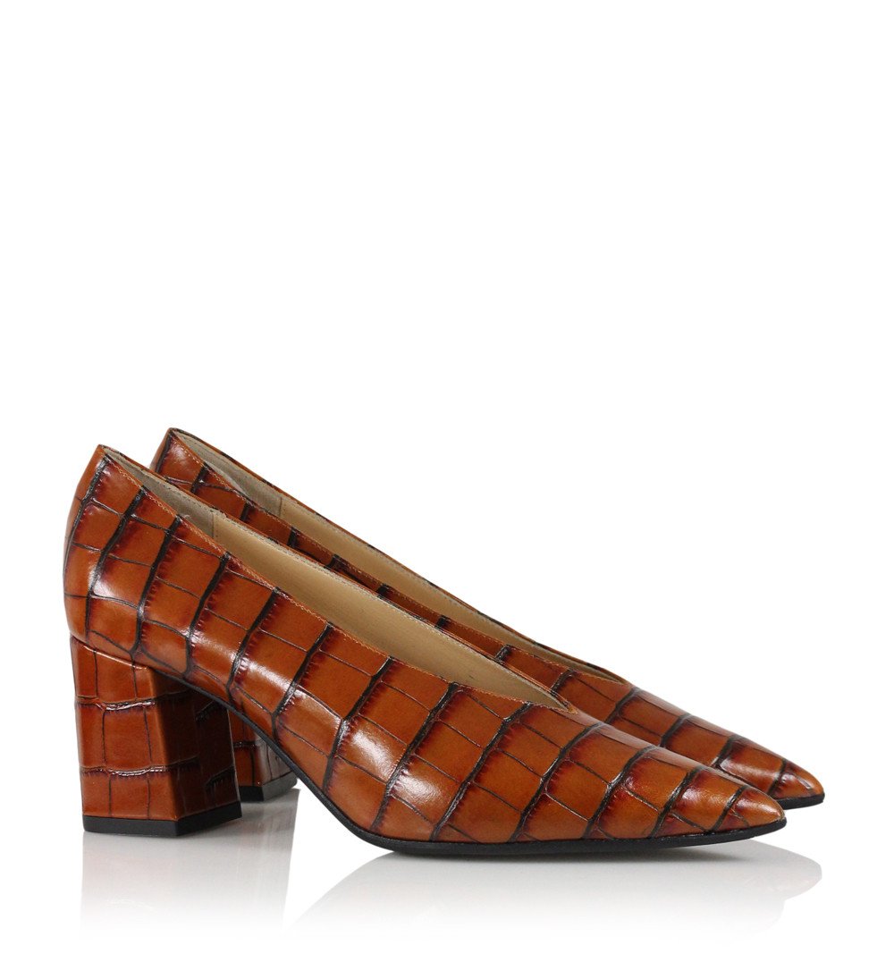Joyce Croco Heels Polenta_Brown - 2