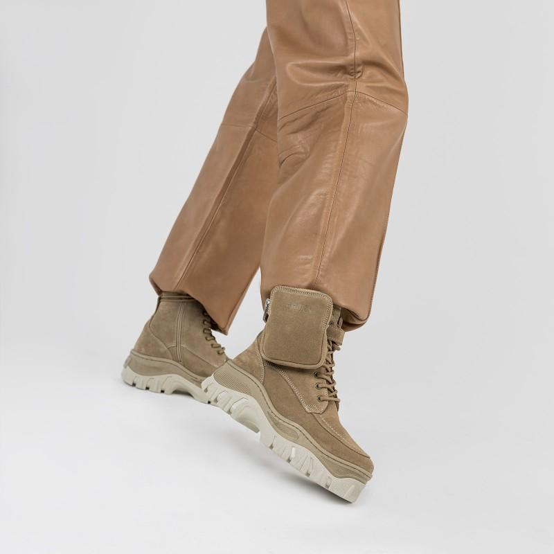 Jaxstar Hiking Mid Cut Cappuccino Sneakers - 4