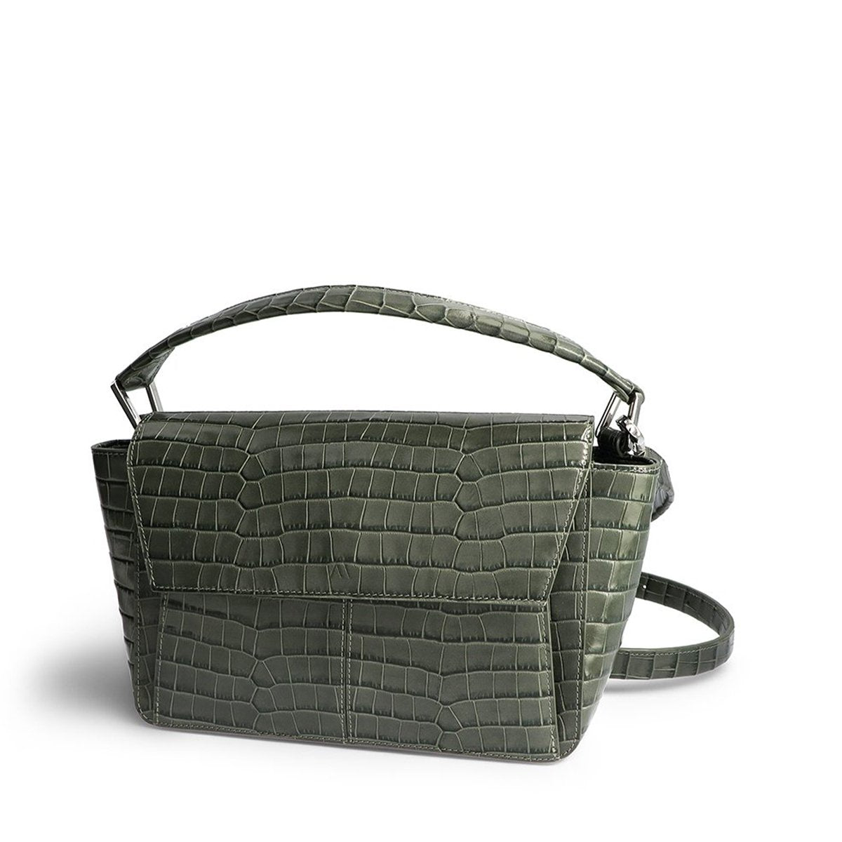 Ikon Croco Wild Green Shoulder Bag Bags