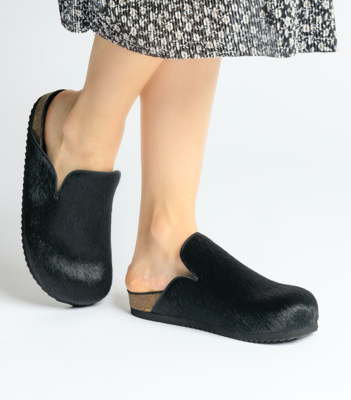 Kibo Black Pony Hair Mules C127-SINEAD - 9