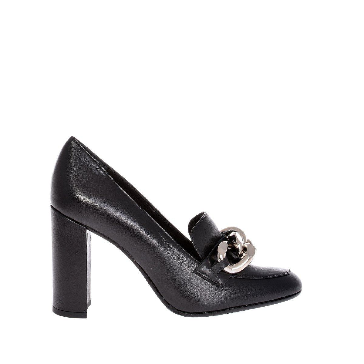Mai Black Leather Shoes Heels 1240_NERO - 1