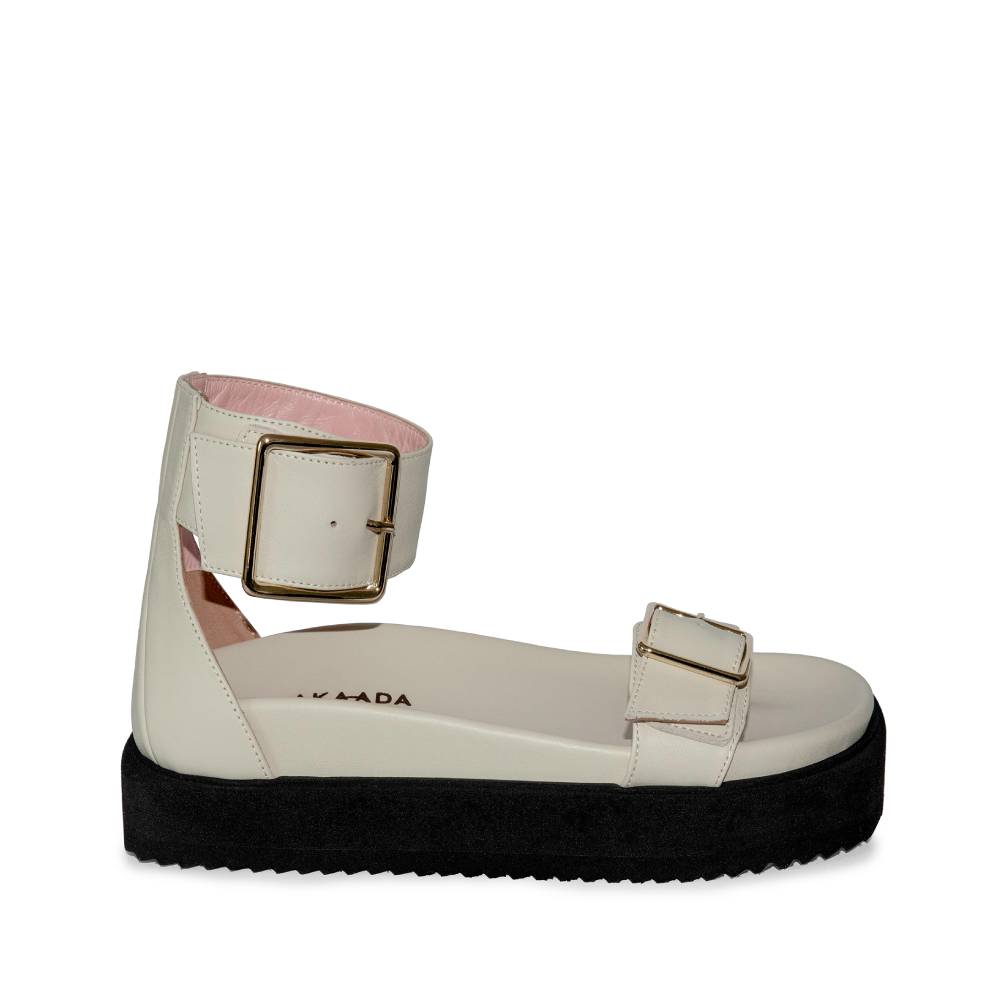 Maru Off White Leather Sandals LES7487-OFFWHITE - 1