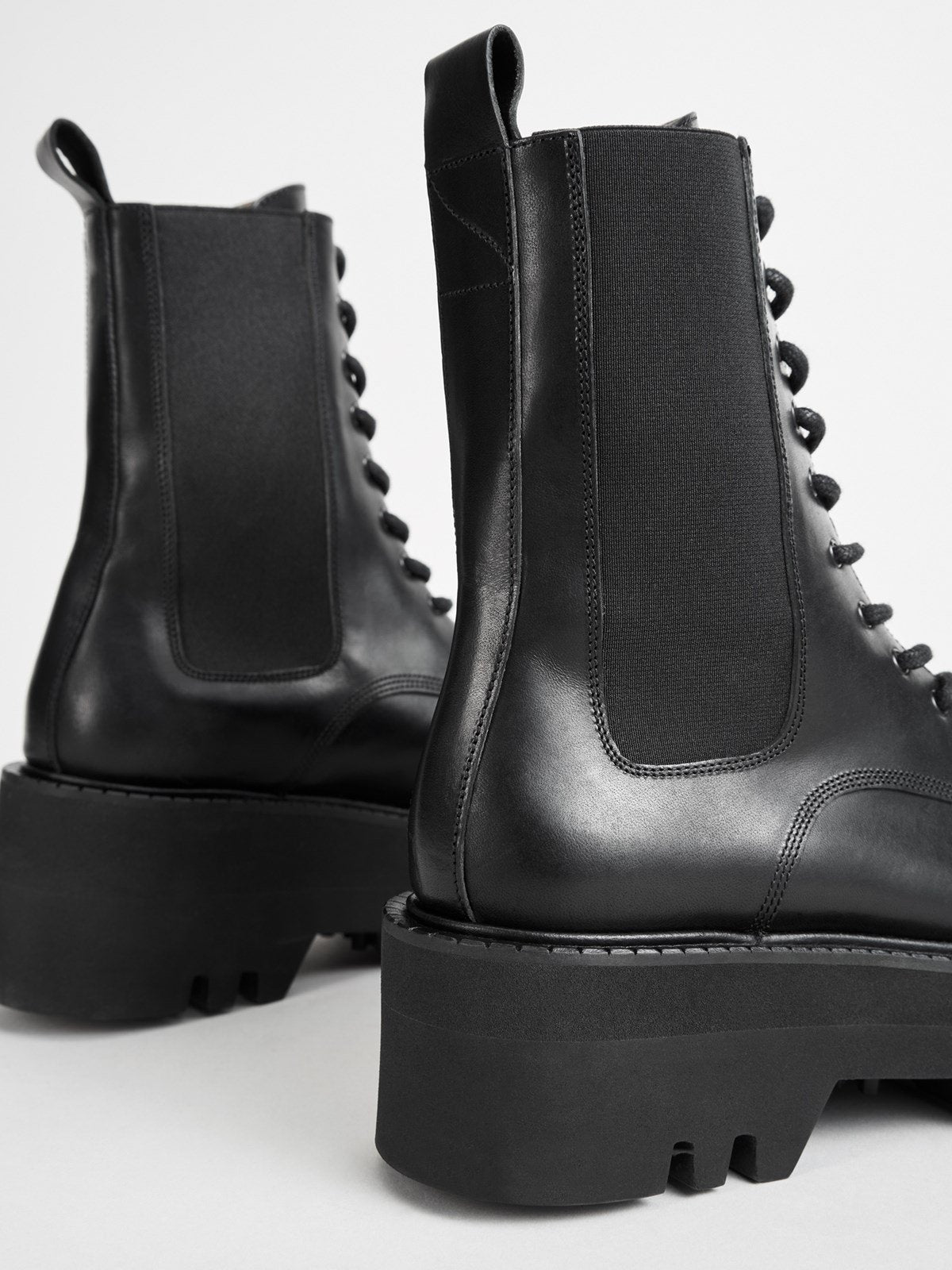 Pesaro Black Combat Boots 111323 - 6