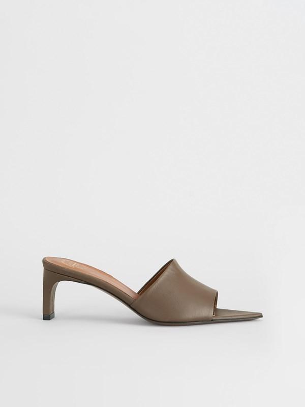 Serranova Khaki Brown Heeled Sandals 111210 - 6