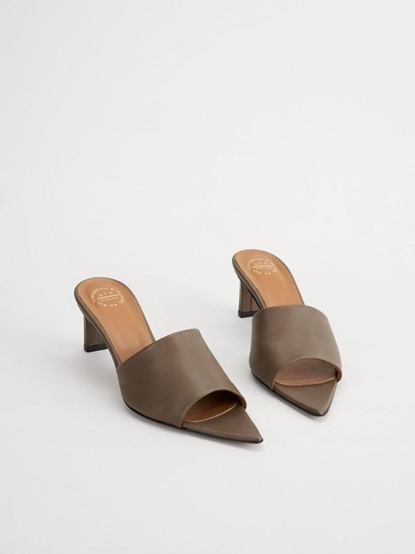 Serranova Khaki Brown Heeled Sandals 111210 - 2