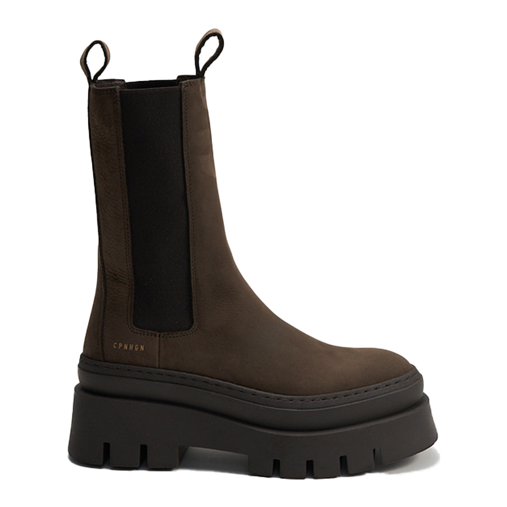 Nabuck Chocolate Chunky High Chelsea Boots CPH685_CHOCOLATE - 1
