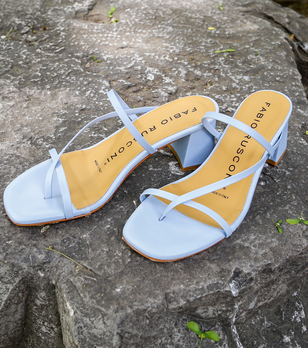 Nature Sky Blue Leather Sandals NUVOLA6983 - 6