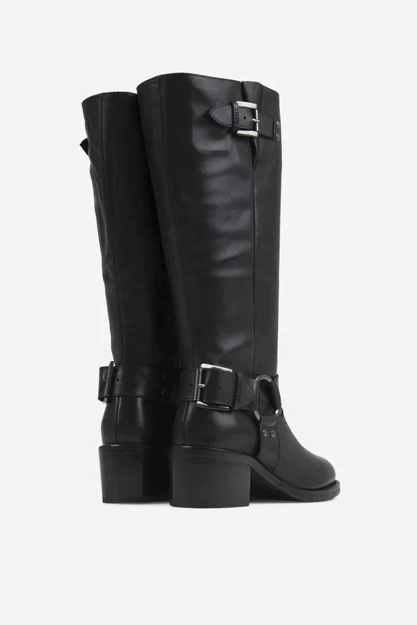 New Camperos Black Biker Boots Boots