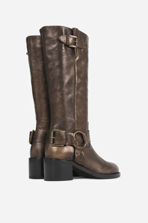 New Camperos Bronze Biker Boots Boots