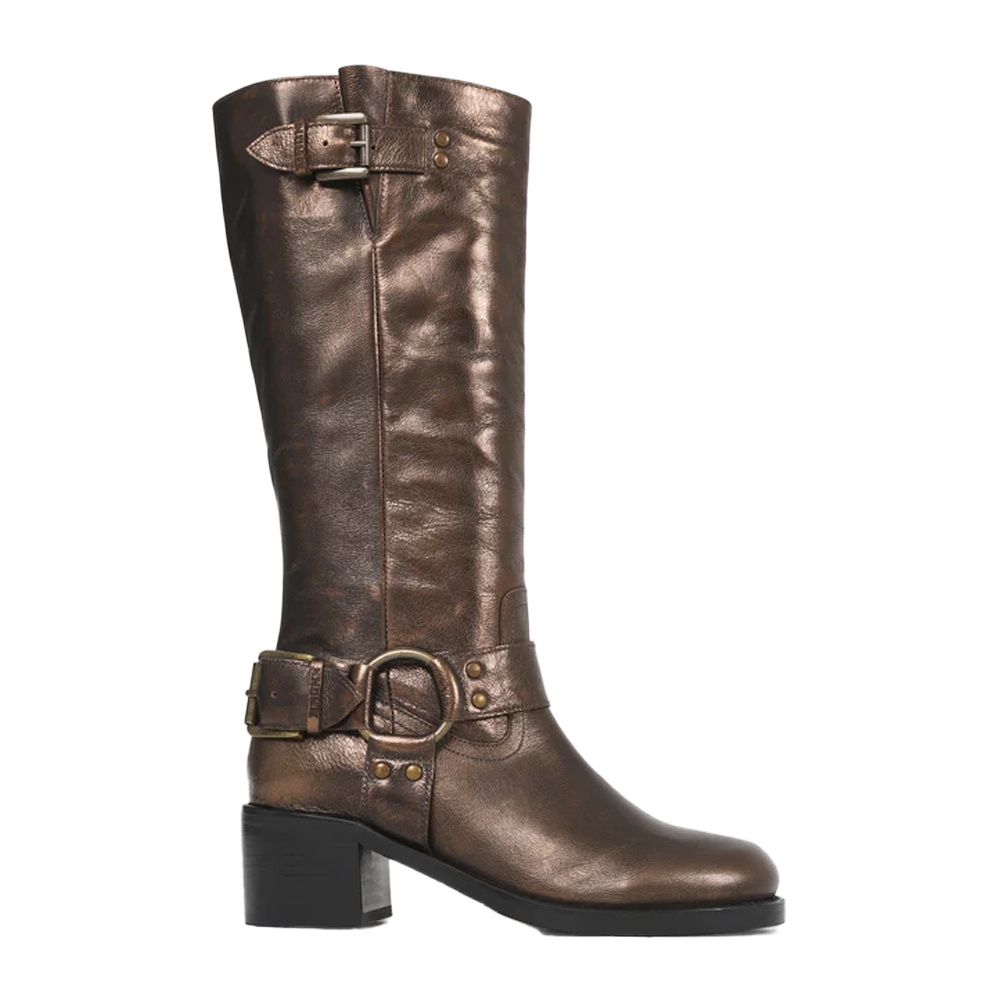 New Camperos Bronze Biker Boots Boots