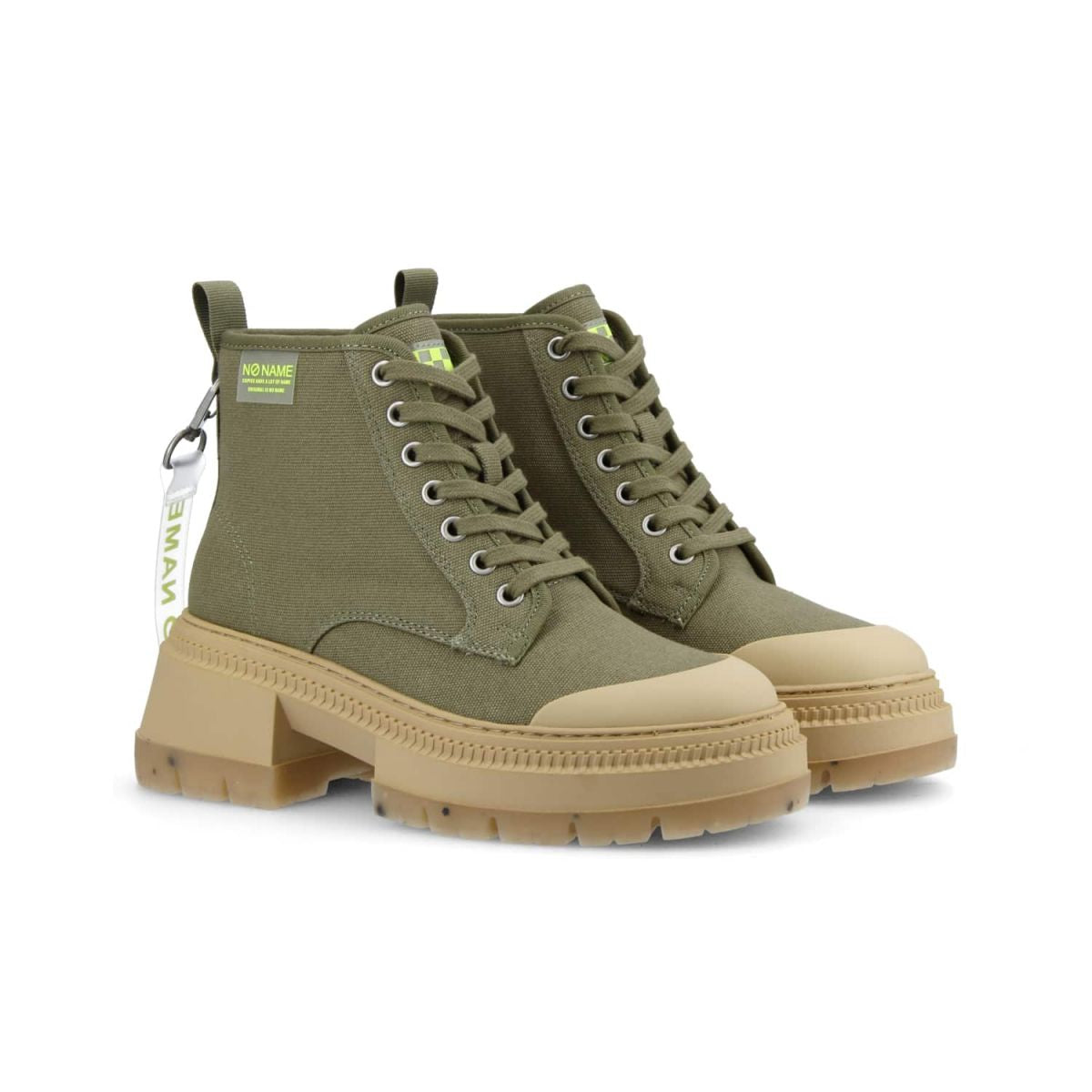 Strong Boots Canvas Recycled in Olive 01MNYGCY0466 - 3