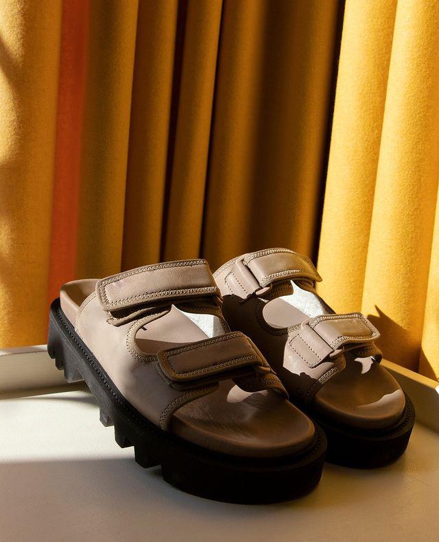 Tempo Taupe Chunky Sliders LAST1275 - 4