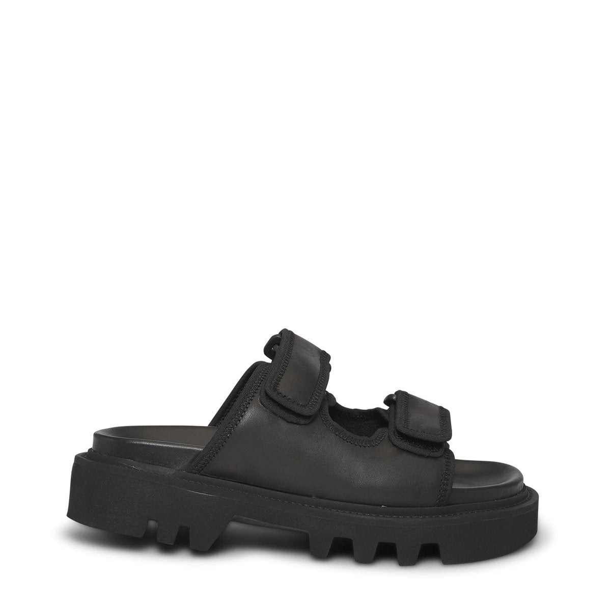 Tempo Black Chunky Sliders LAST1271 - 1