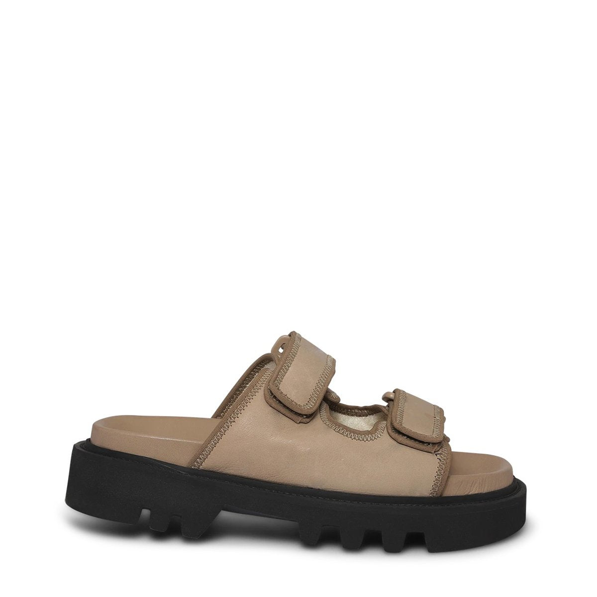 Tempo Taupe Chunky Sliders LAST1275 - 1