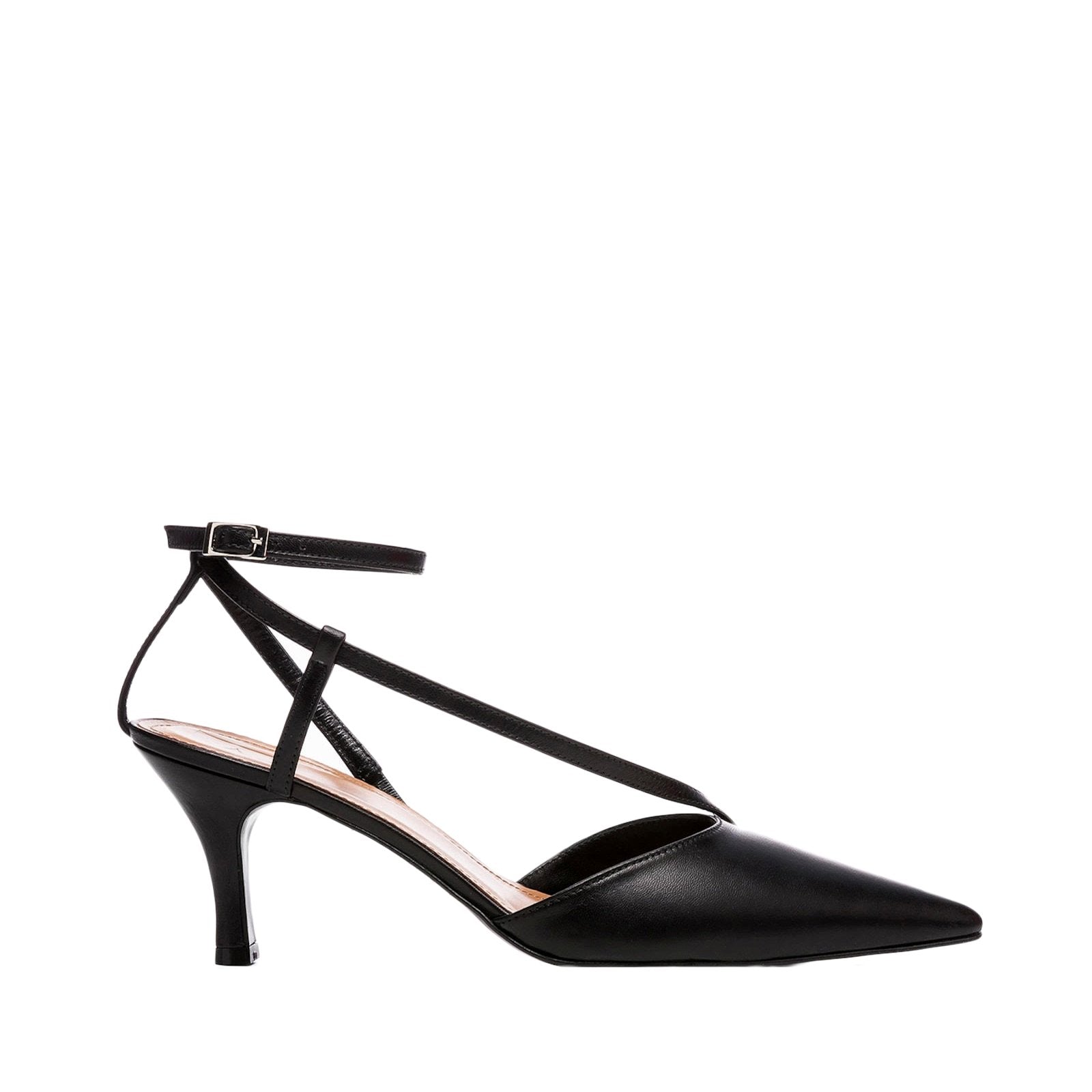 Fay Leather Black Heeled Shoes Heels 20010411601-001 - 1