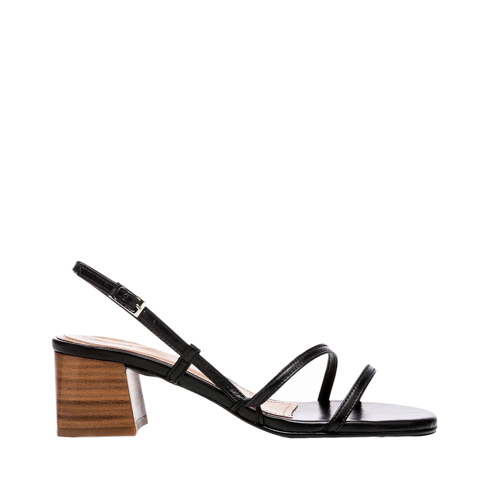 Elsa Leather Black Heeled Sandals 20010411501-001 - 1