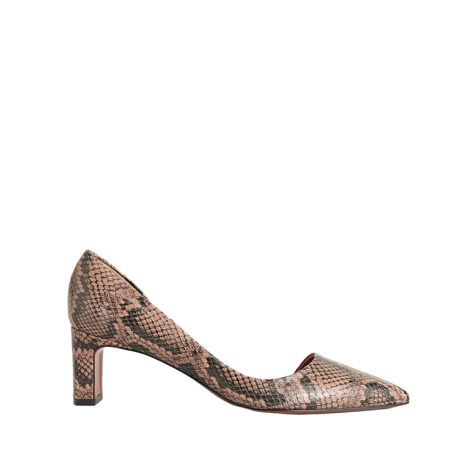 Carmiano Brown Printed Snake Shoes Heels 110832  - 1