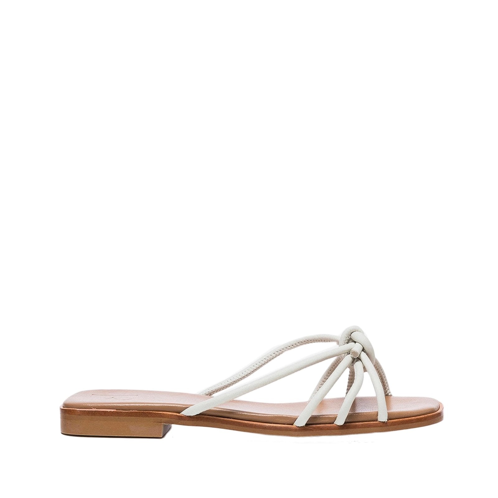 Yvette Leather Off White Flat Sandals Flats 19010700801-008 - 1