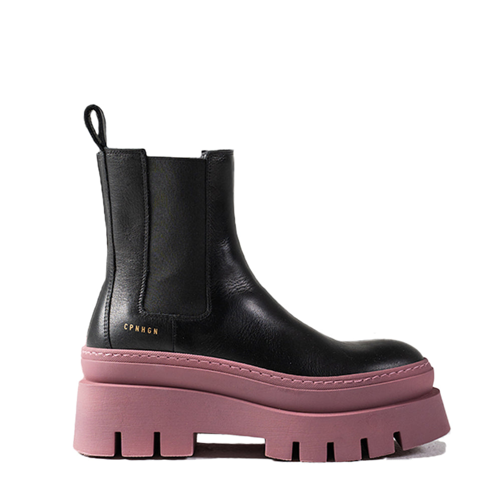 Vitello Black Fuchsia Chelsea Boots CPH686_FUCHSIA - 1