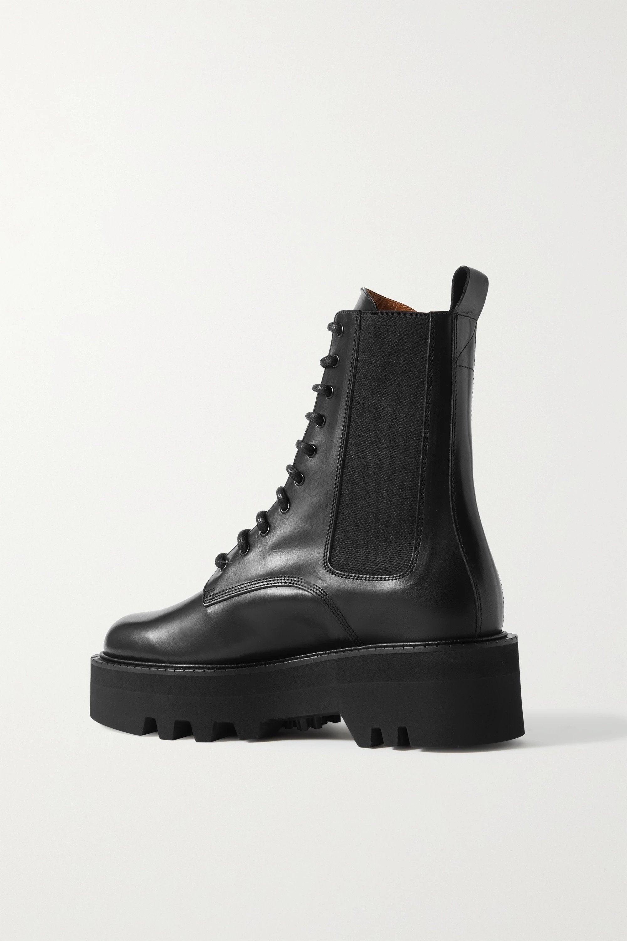 Pesaro Black Combat Boots 111323 - 7