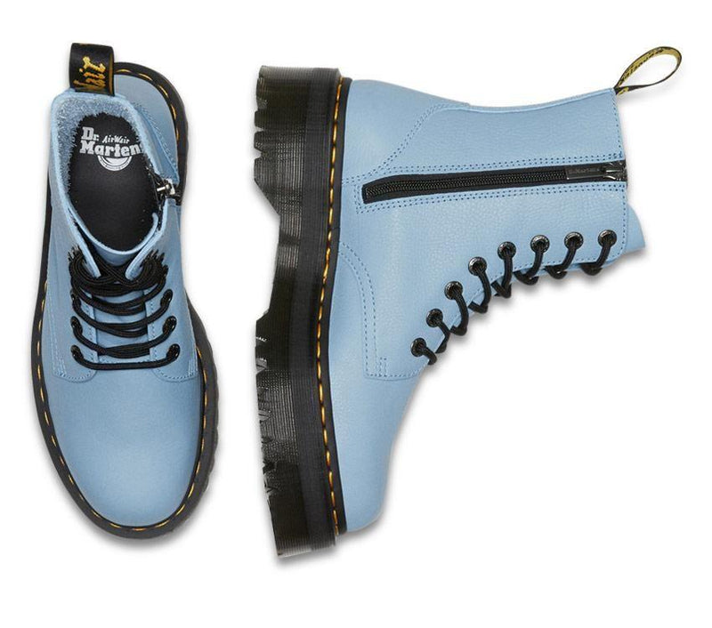 Jadon III Pisa Card Blue Leather Platform Boots DM27760485 - 5