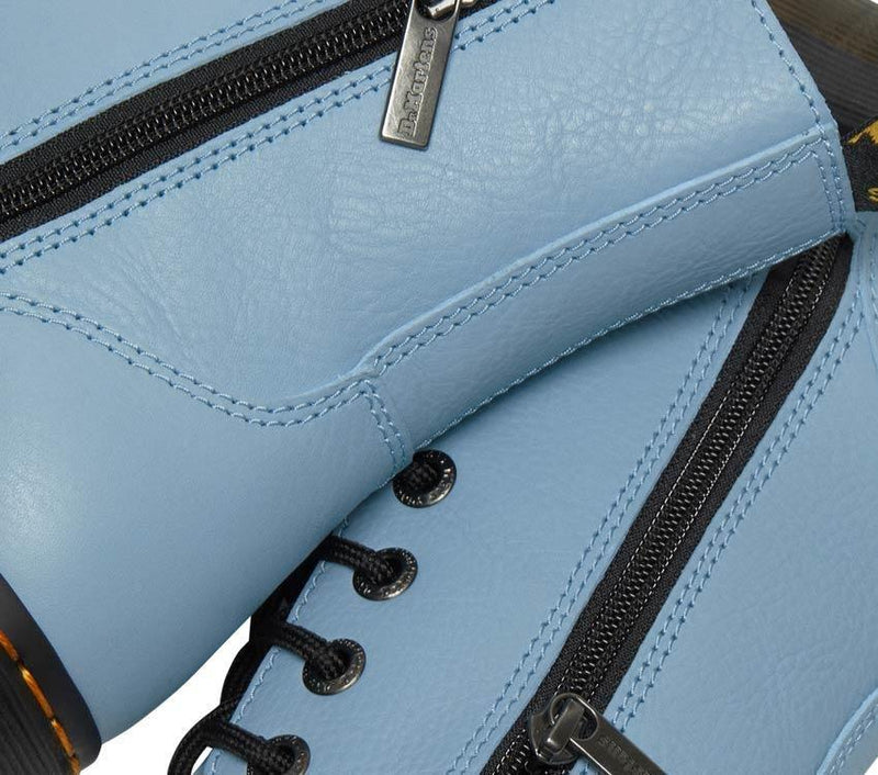 DR. MARTENS Jadon III Pisa Card Blue Leather Platform Boots eNibbana