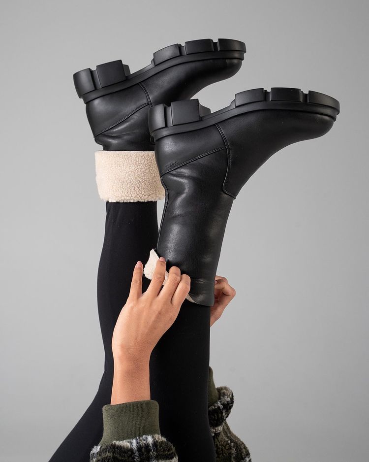 Vegan Teddy Nappa Black Ankle Boots CPH668BLACK - 8