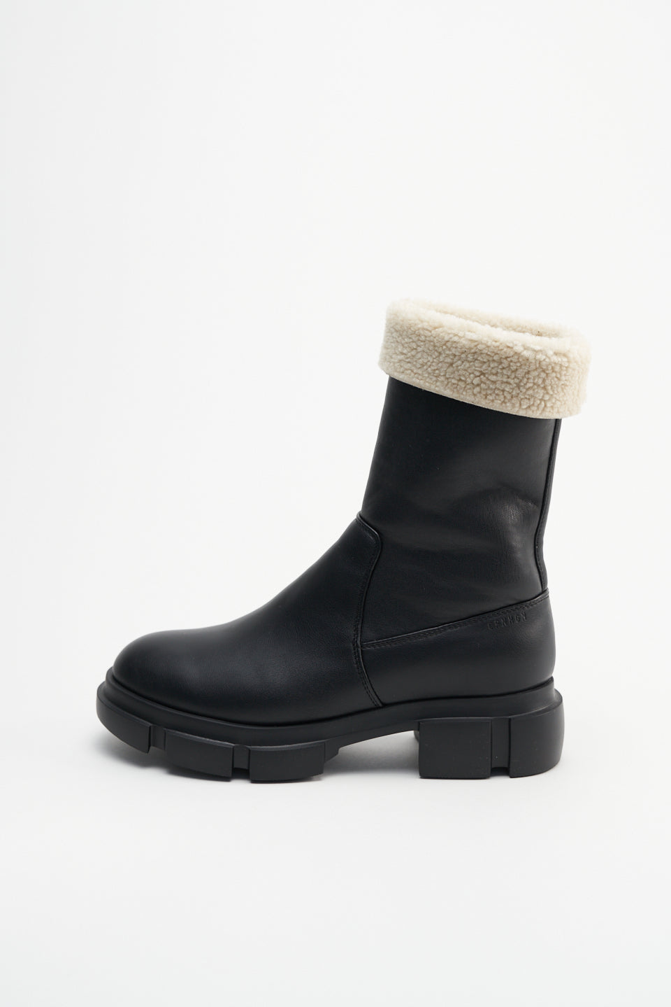 Vegan Teddy Nappa Black Ankle Boots CPH668BLACK - 7